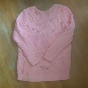 LOFT Pointelle scoop back sweater